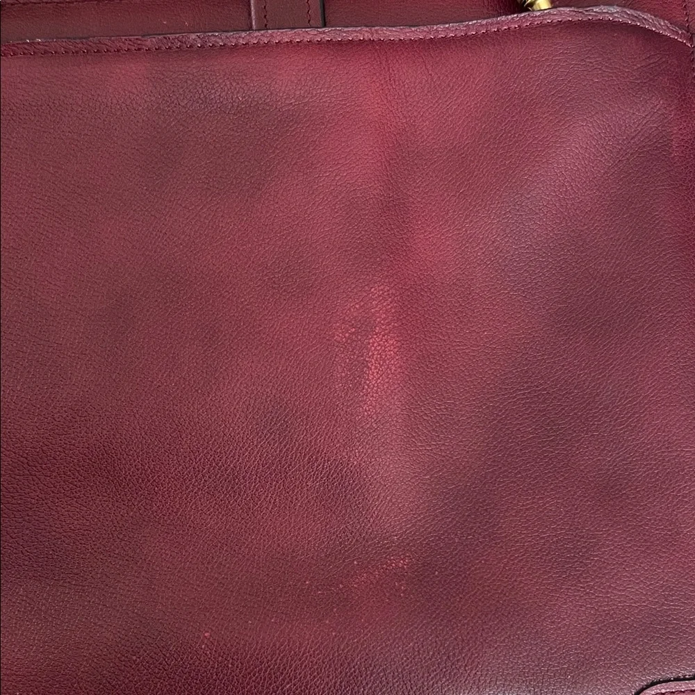 Vintage Mark Phillip top grain leather luxury Burgundy Leather Briefcase